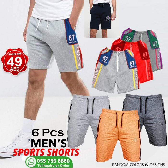 6 pieces Men Active Sports Shorts